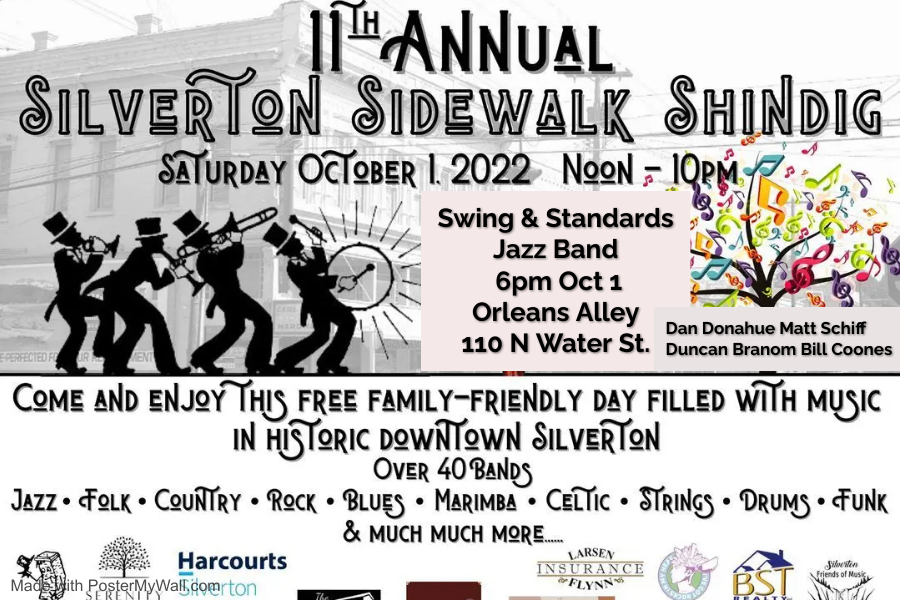 Swing Standards JB Silverton Sidewalk Shindig Oct 1 6pm Jazz